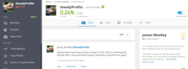 SteadyProfits eToro Profile Page - December 2018